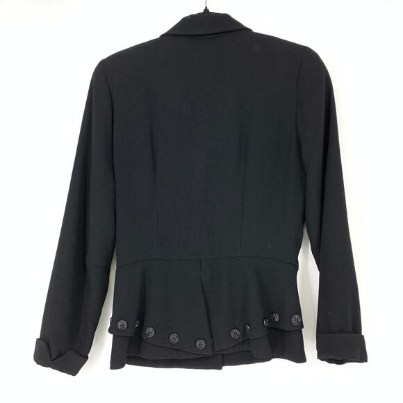 VTG Zelda Women's 4 Button Up Blazer Jacket Button Details Black Notched Lapels - Picture 2 of 6